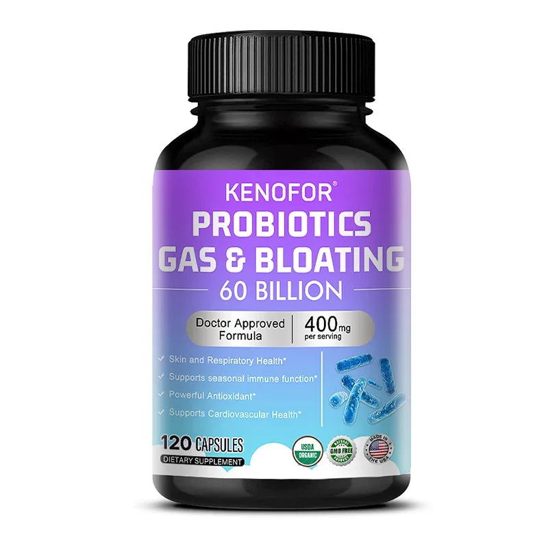 VITALXTRA Probiotic Capsules – 60 Billion CFU, 15 Strains Probiotic Supplement Qst 120 count-1 bottle