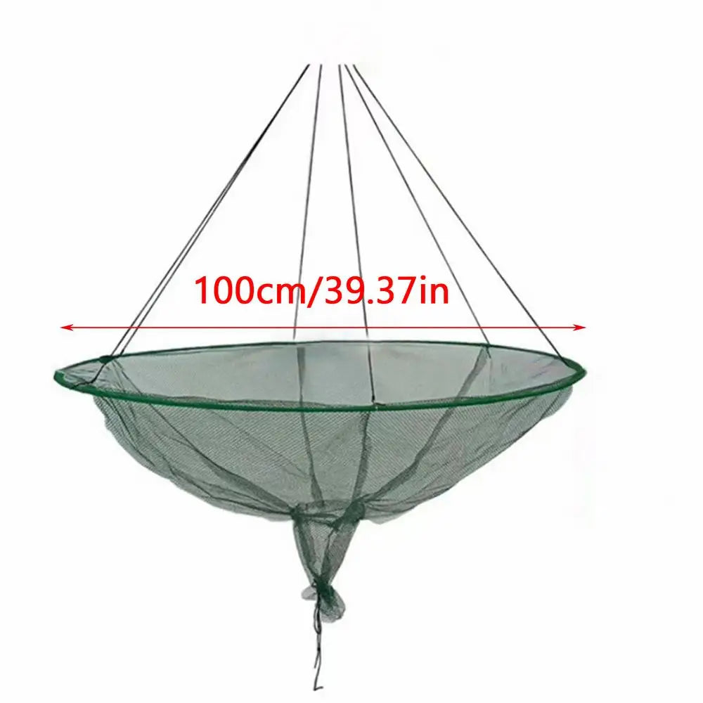 Collapsible Round Hoop Net – Crab & Cast Fishing Net Collapsible Fishing Net Qme 100cm