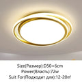 Modern LED Ceiling Light – Bedroom, Dining & Living Room LED Ceiling Light Qme Golden-Round 3 Colors No Remote