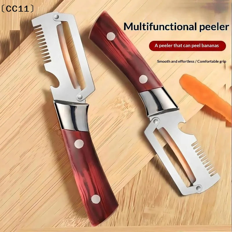 3-in-1 Serrated Vegetable Peeler Knife & Bottle Opener Vegetable Peeler Tool Qme Default Title