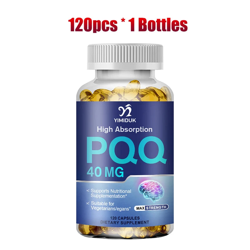 Yimiduk PQQ 40mg Supplement – 120 Vegan Capsules | Buy 1 Get 1 Vitamin Supplement Qst 120pcs