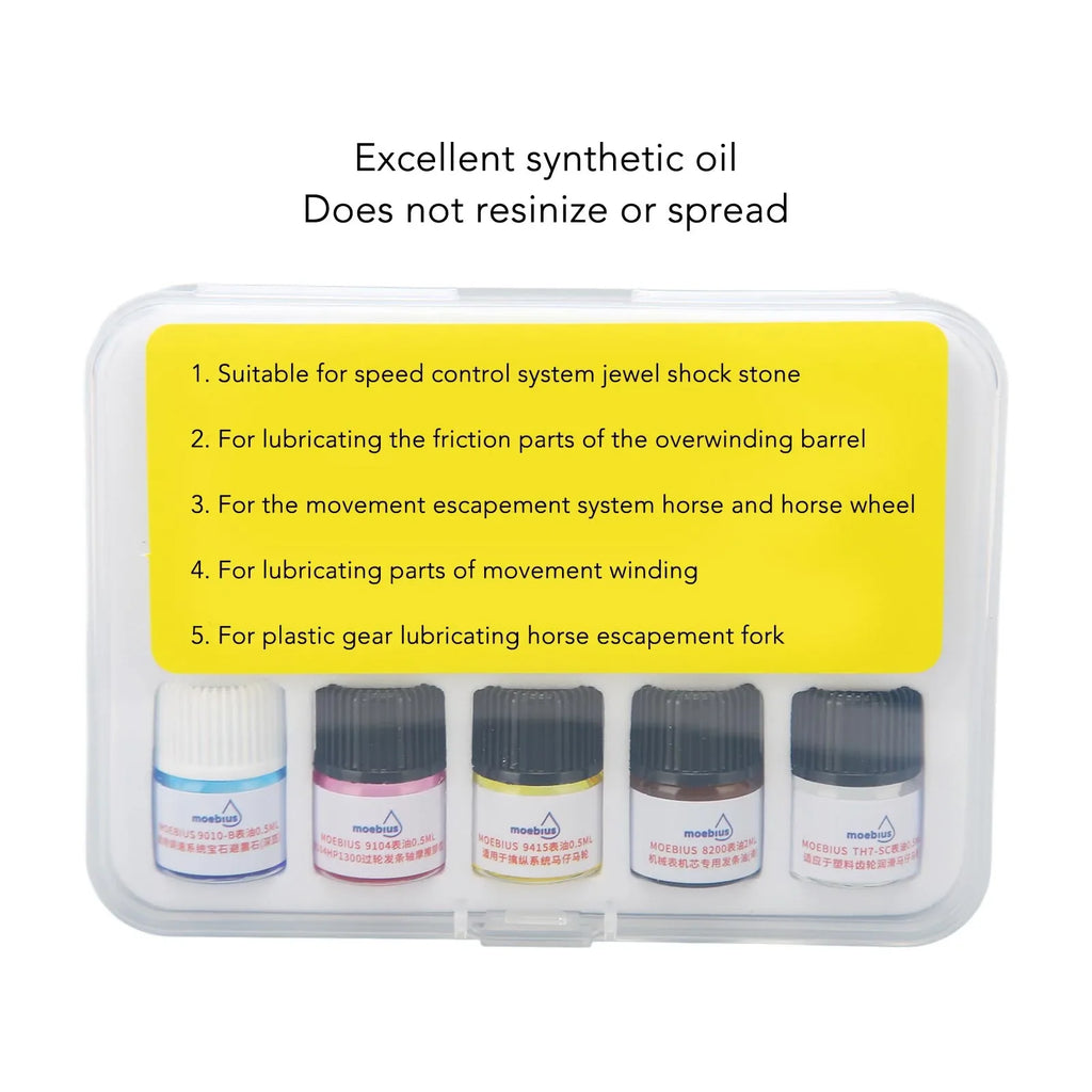 5-Piece Watch Synthetic Lubricating Oil Set | Watchmaker Tool Watch Repair Tool Qme