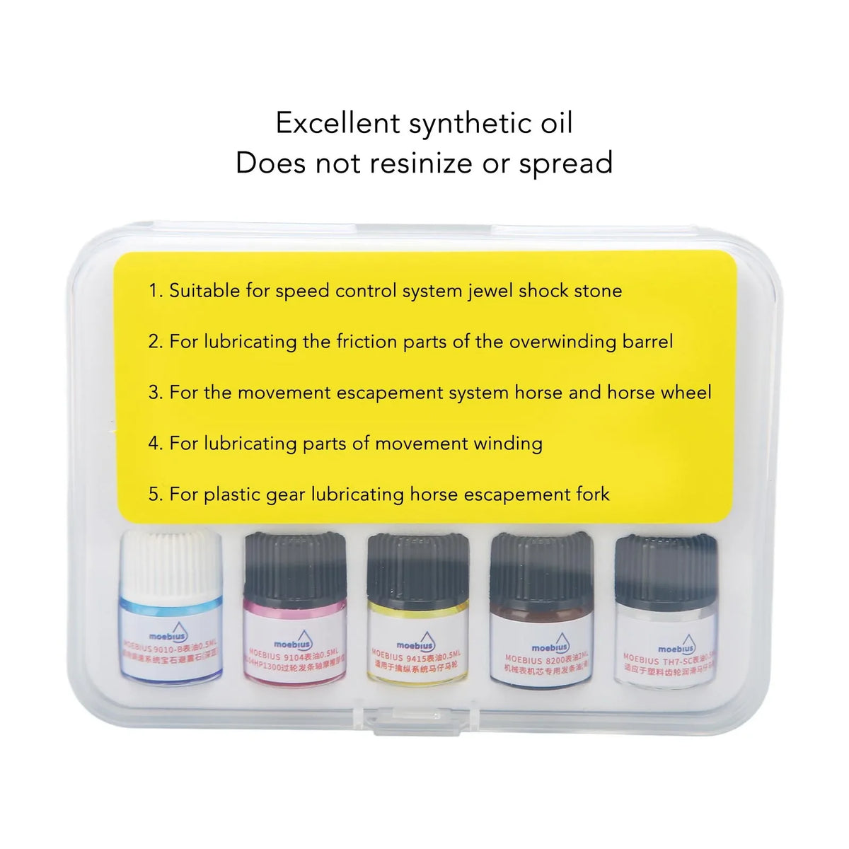 5-Piece Watch Synthetic Lubricating Oil Set | Watchmaker Tool Watch Repair Tool Qme