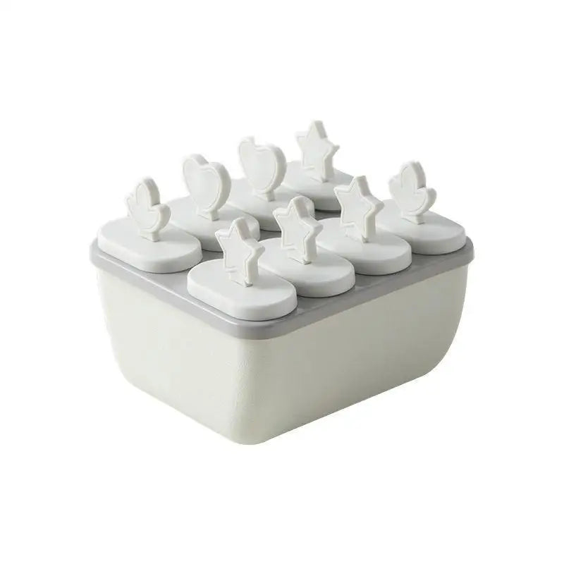 8-Hole BPA-Free Reusable Popsicle & Ice Cream Mold | Qme Popsicle Mold Qme Nordic Grey