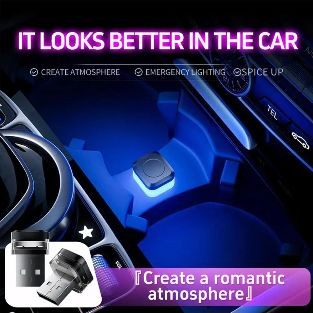 USB Car Interior Ambient LED Light – 4 Colors | Qme Car Ambient LED Light Qme