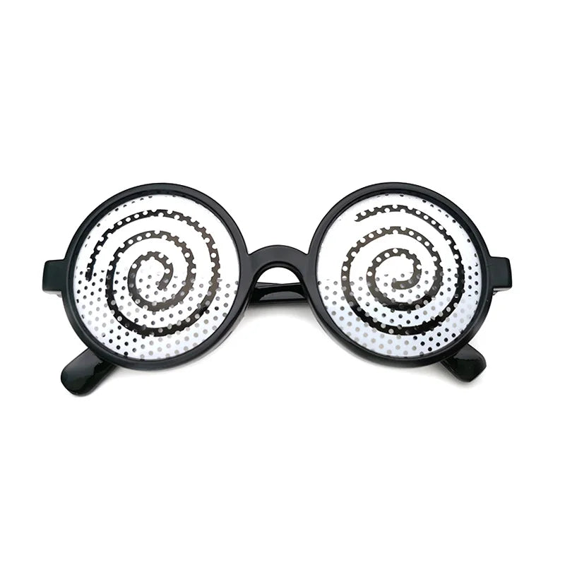 Cosplay Vertigo Glasses – Funny Anime Dizzy Party Photo Props Costume Glasses Qst A