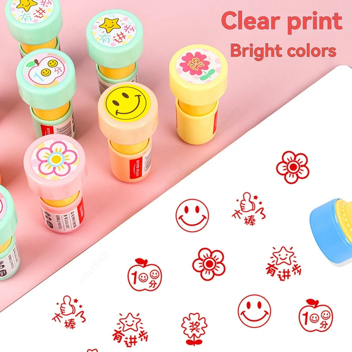 Self-Inking Teacher Stamps | Motivational Classroom Grading Set Self-Inking Stamp Set Qme