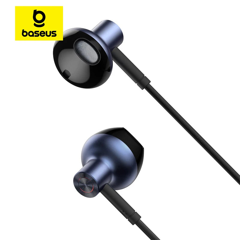 Baseus Bass Wired In-Ear Sport Earphones with Mic – 3.5mm Wired In-Ear Earphones Qst