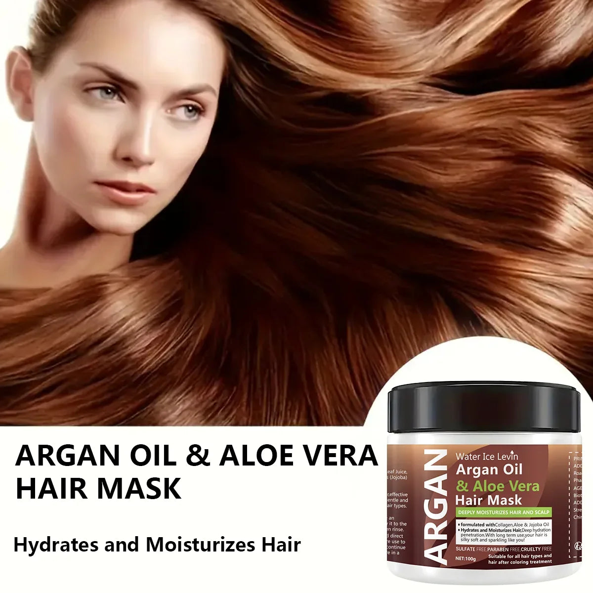 Argan Oil & Aloe Vera Hair Mask – Dual Control Conditioner Hair Conditioning Mask Qme