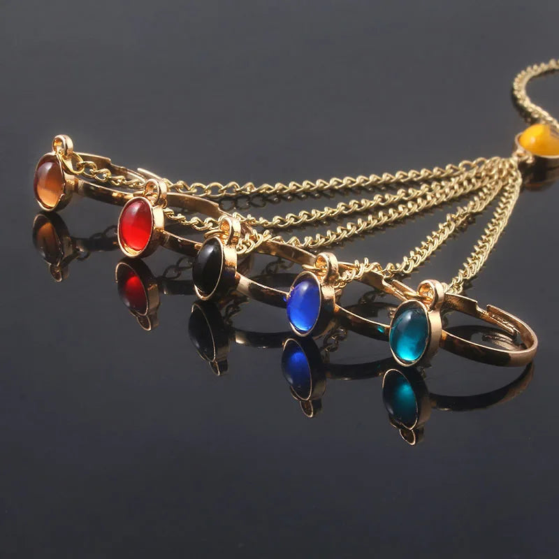 Infinity Gem Gauntlet Bracelet – Punk Gothic Anime Jewelry Gauntlet Bracelet Qme