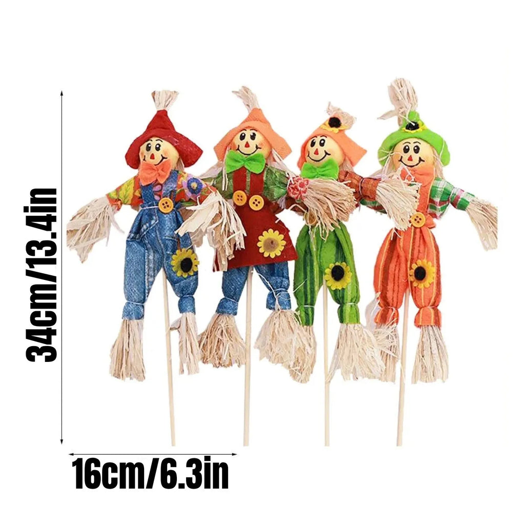 Handmade Straw Scarecrow Autumn Garden & Party Decoration Seasonal Scarecrow Decor Qme