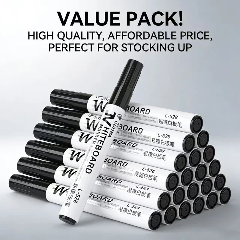 Erasable Whiteboard Marker Pens – 24 Colors, Office & Class Whiteboard Marker Pens Qme