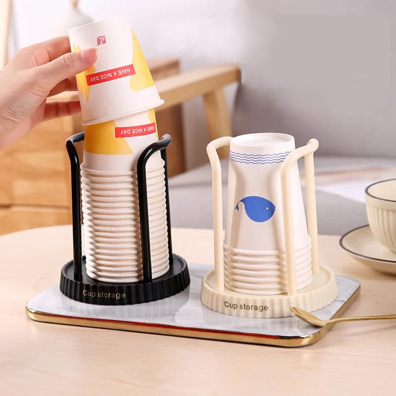 Disposable Paper Cup Holder Dispenser – Multifunctional Kitchen Rack Cup Holder Dispenser Qme