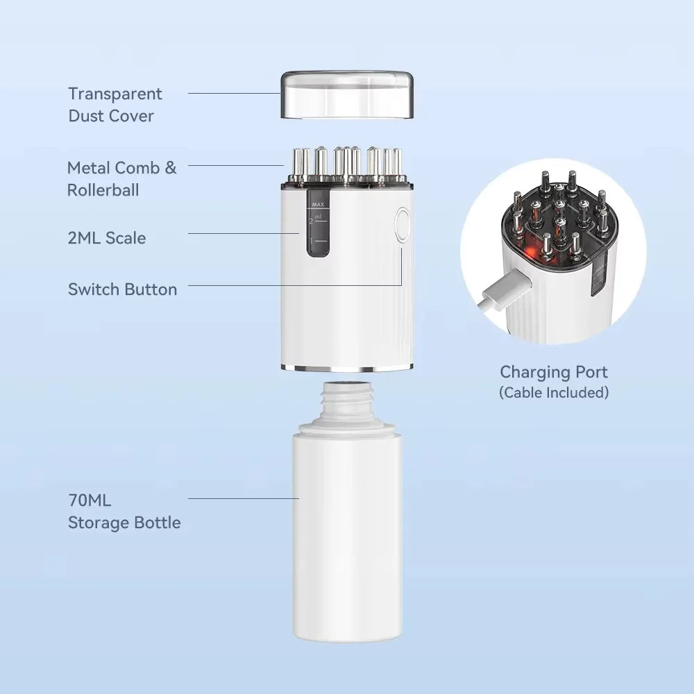 Vilnason 3-in-1 Electric Hair Oil Applicator & Scalp Massager Scalp Massager Applicator Qst