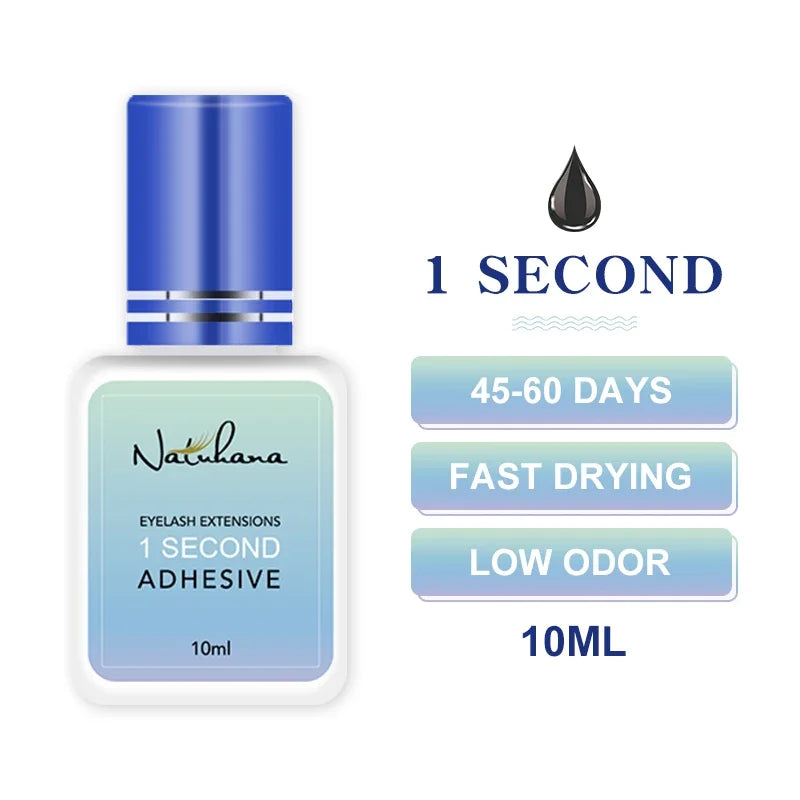 NATUHANA Waterproof Eyelash Glue – Fast-Dry Lash Adhesive 5ml Eyelash Adhesive Qme 1S 10ml