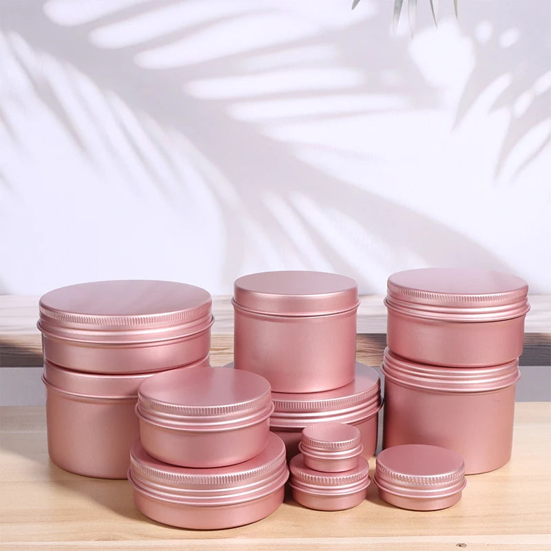 Refillable Tin Jars 5–180ml | Screw Lid Cream & Lip Balm Pots Cosmetic Tin Jars Qst