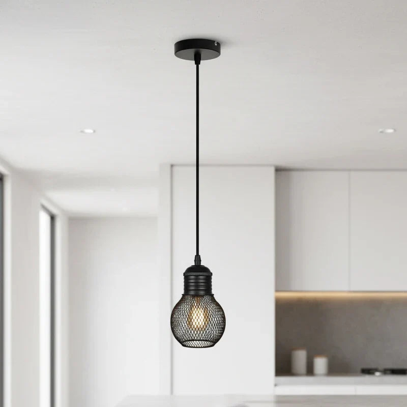 Vintage Cement & Forged Iron E27 Pendant Light | Industrial Pendant Light Qme