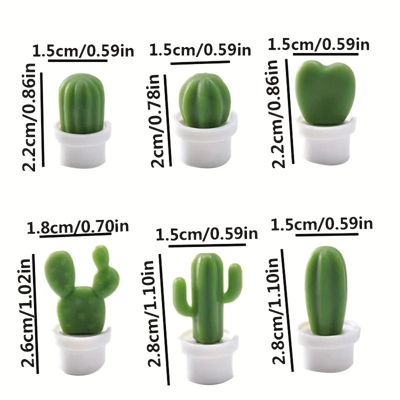 Cactus Potted Plant Refrigerator Magnetic Stickers | Qme Refrigerator Magnets Qme