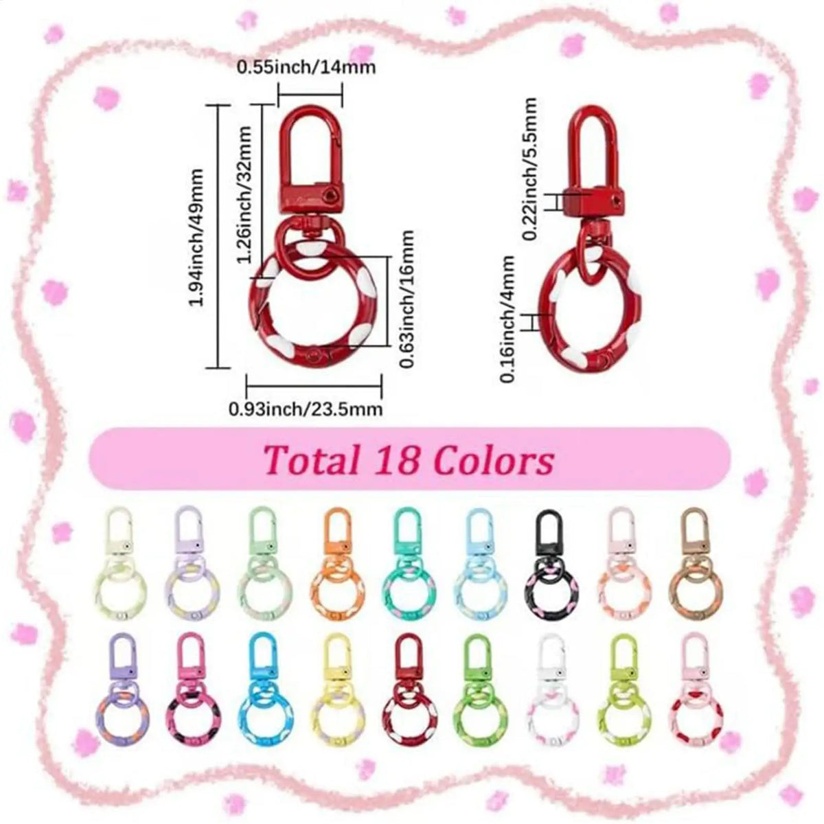 18-Pack Lobster Claw Clasps for Jewelry Making & Accessories Jewelry Making Clasps Qme