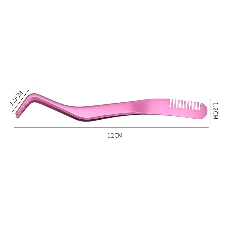 Stainless Steel Eyelash Comb Tweezers – Anti-Static Eyelash Tweezers Qme