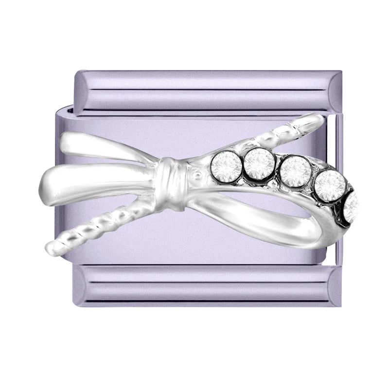 Zircon Bow Butterfly Rabbit Italian Charm Links DIY Bracelet
