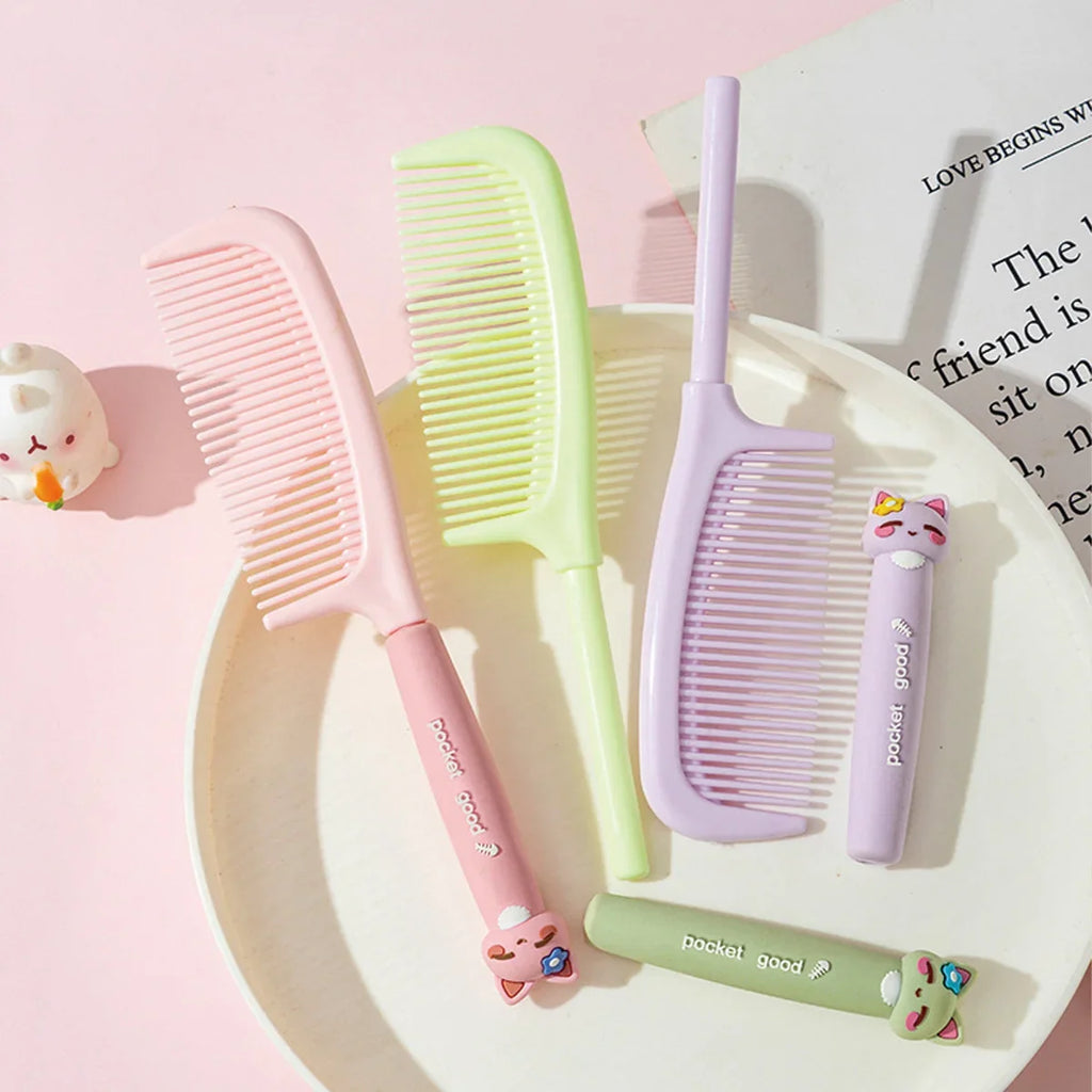 Cute Cartoon Cat Hair Comb – Women's Styling Comb Hair Styling Comb Qme