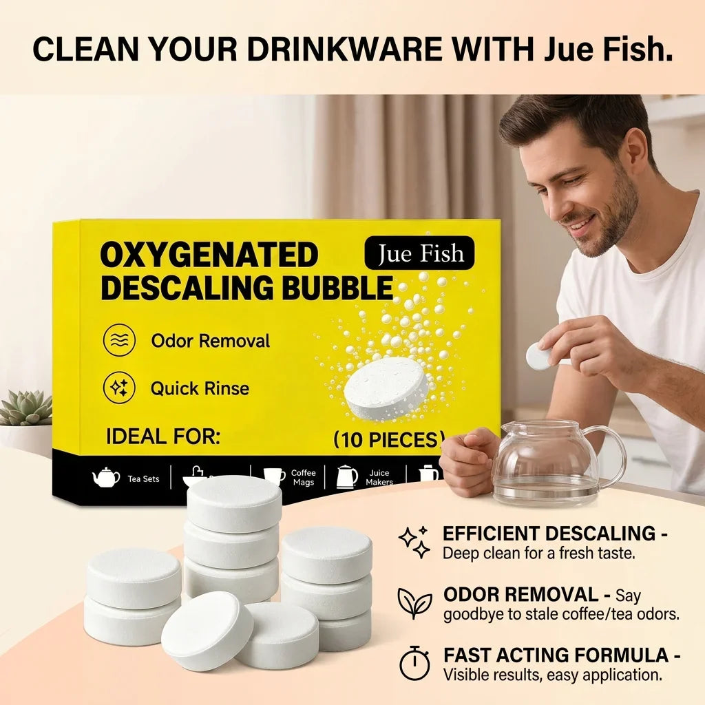Oxygenated Descaling Bubble Tablets – Limescale Remover Descaling Tablets Qme