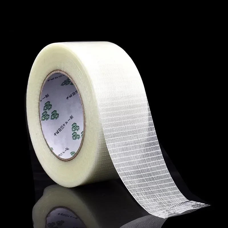 25M Fiberglass Grid Mesh Tape – Strong Single-Sided Reinforced Fiberglass Mesh Tape Qme