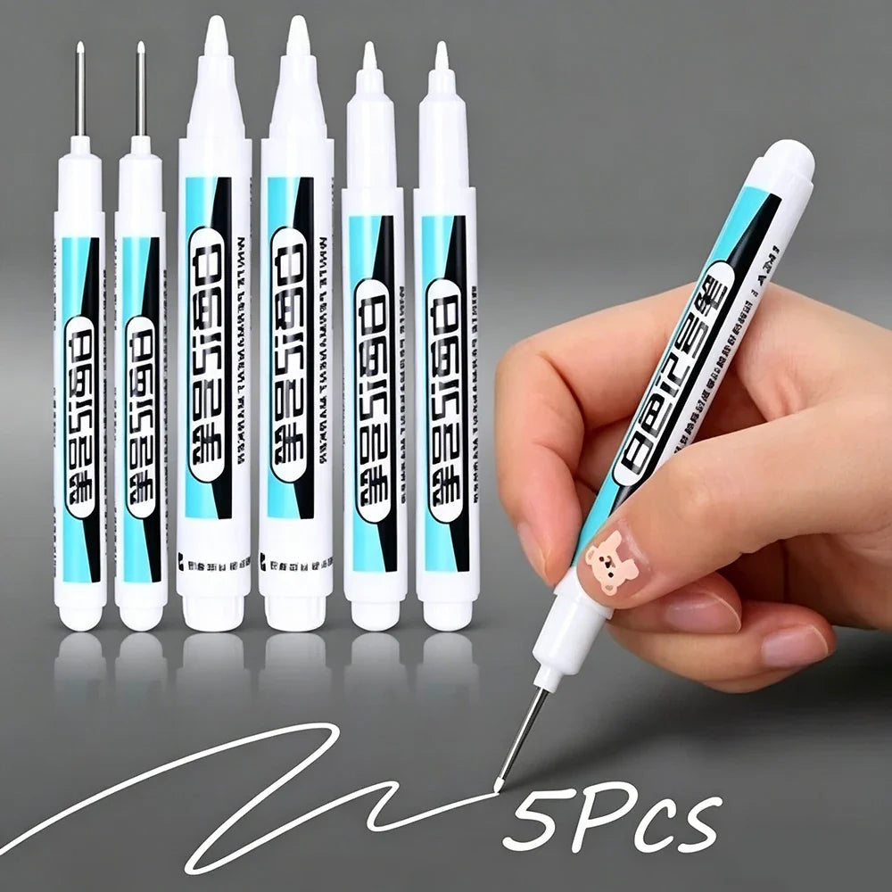 White Waterproof Marker Pens | Oily Ink DIY Graffiti Art Waterproof Marker Pens Qme