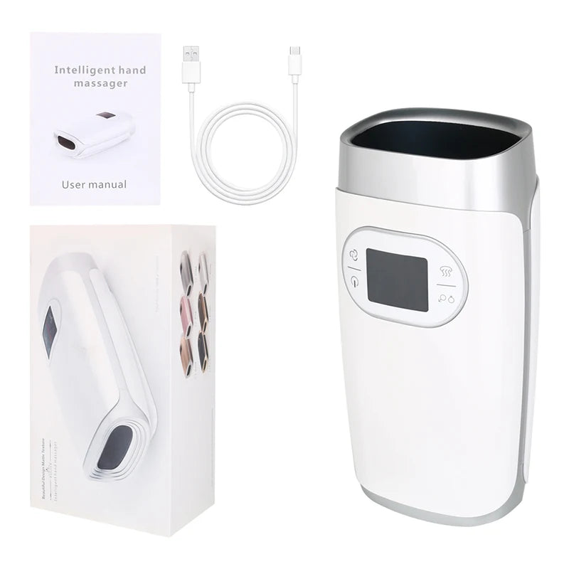 Windaily Wireless Hand Massager – Heat & Air Compression Hand Massager Device Qst White With Box