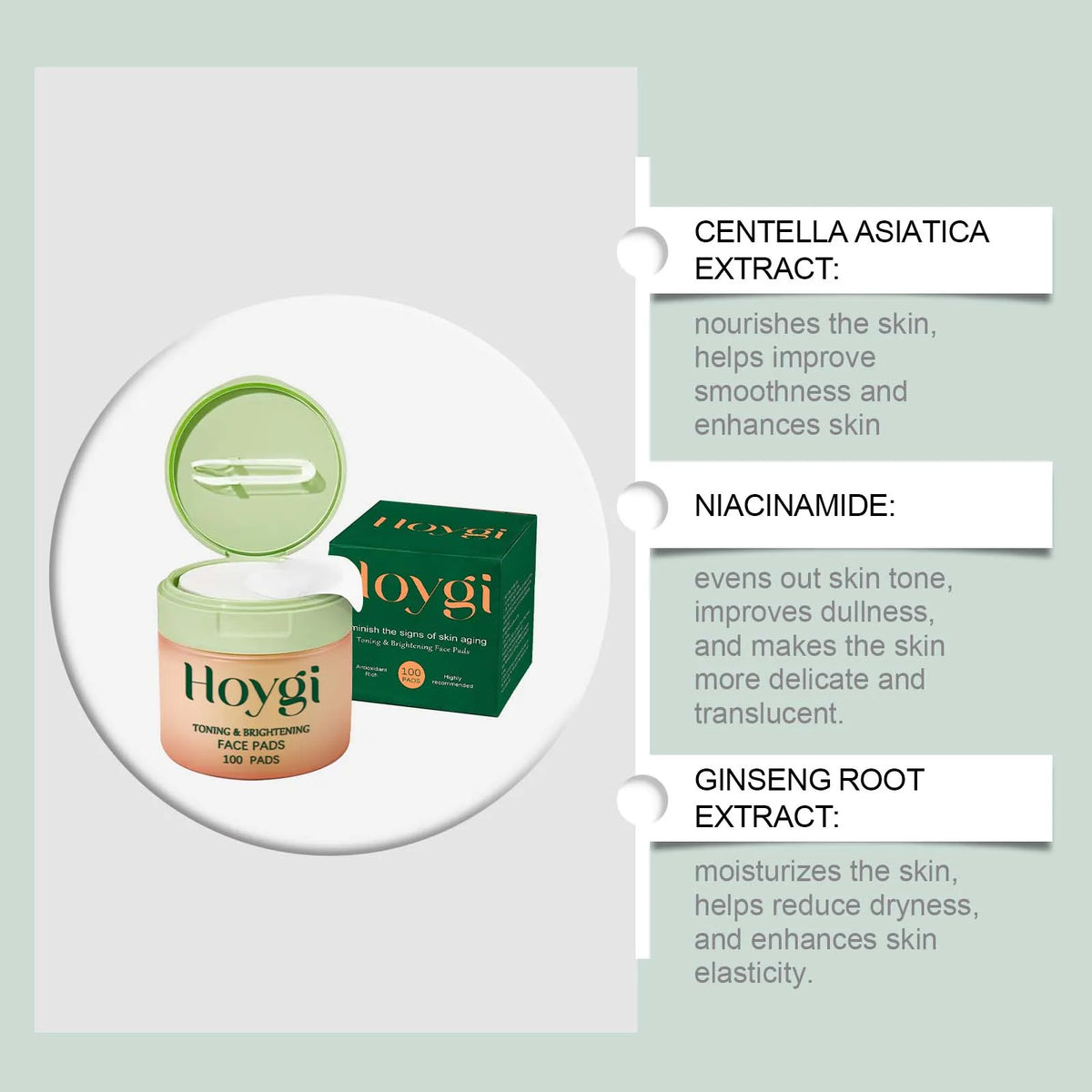 Centella Asiatica Cotton Pads – Moisturizing & Brightening Skincare Skincare Cotton Pads Qme