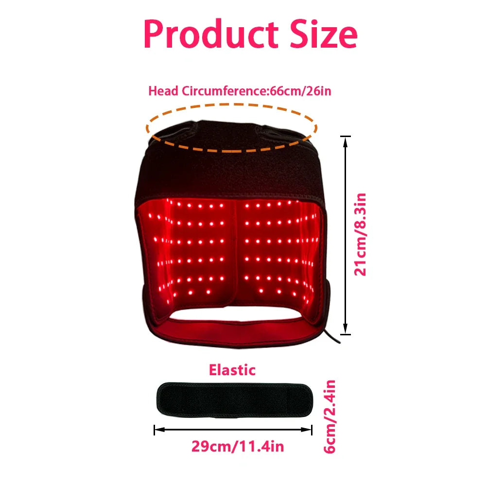 Red Light Hair Growth Cap 660nm 850nm LED Therapy Hat LED Hair Therapy Cap Qst