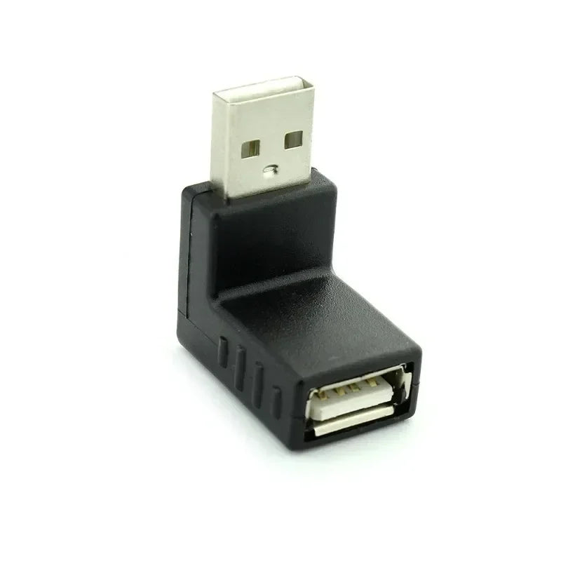 Mini USB 5-Pin 90° Right-Angle Adapter – Male to Female USB Angle Adapter Qme left