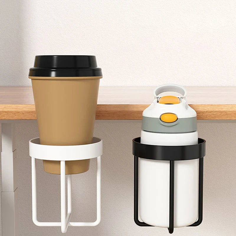 Metal Desk Cup Holder Table Storage Rack for Mugs & Bottles Desk Cup Holder Qme