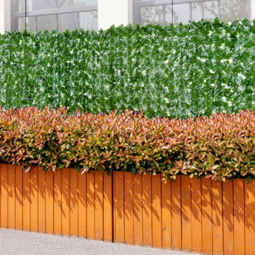 Artificial Flower Leaf Fence Panels 50x100cm | Outdoor Garden Artificial Fence Panel Qme