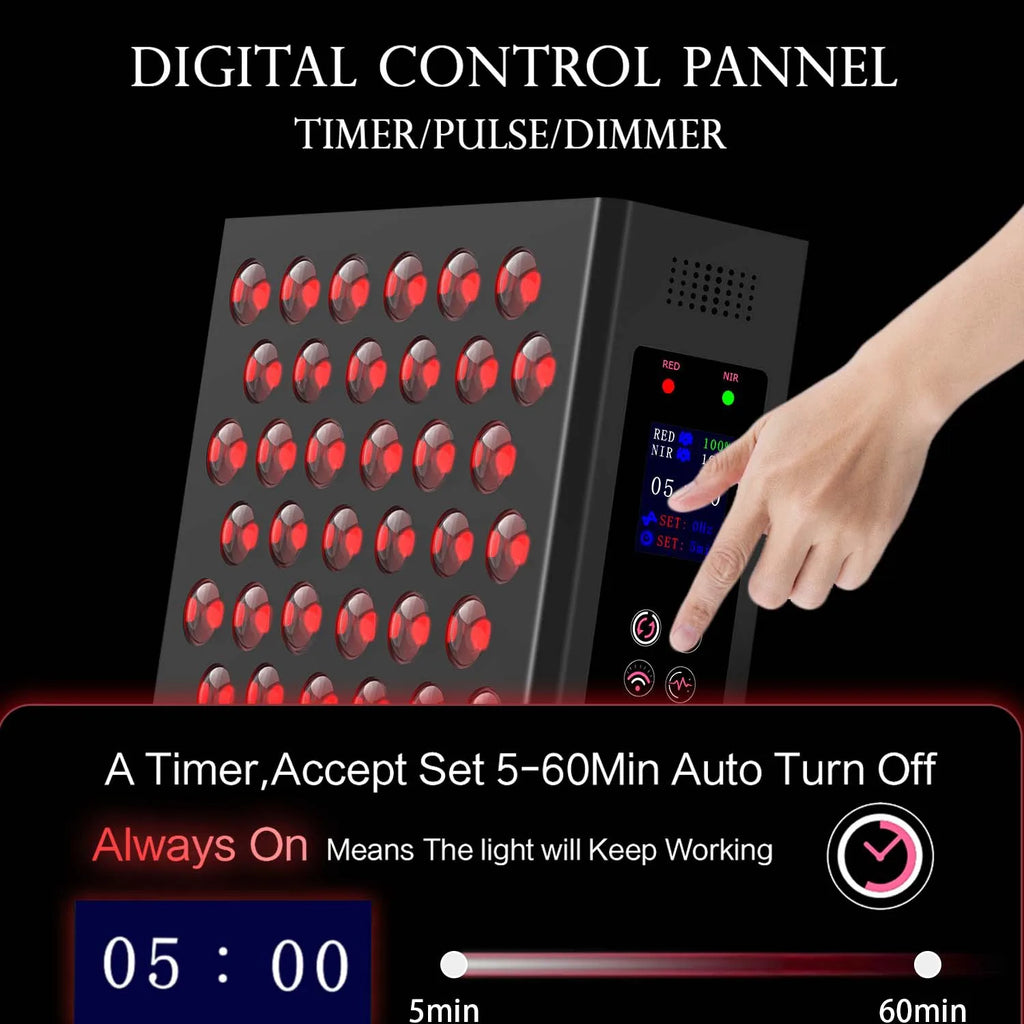 MasterGrow 660nm 850nm Dual-Chip LED Red Light Therapy Panel LED Light Therapy Panel Qst