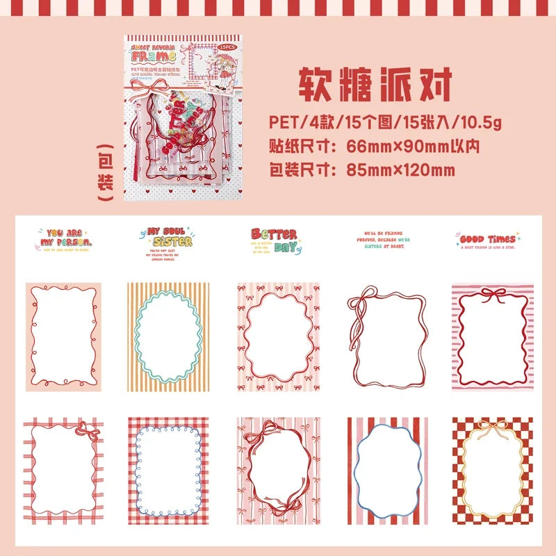 Japanese Kawaii Girl Stickers DIY Aesthetic Decorative Sheets Decorative Sticker Sheets Qme B2