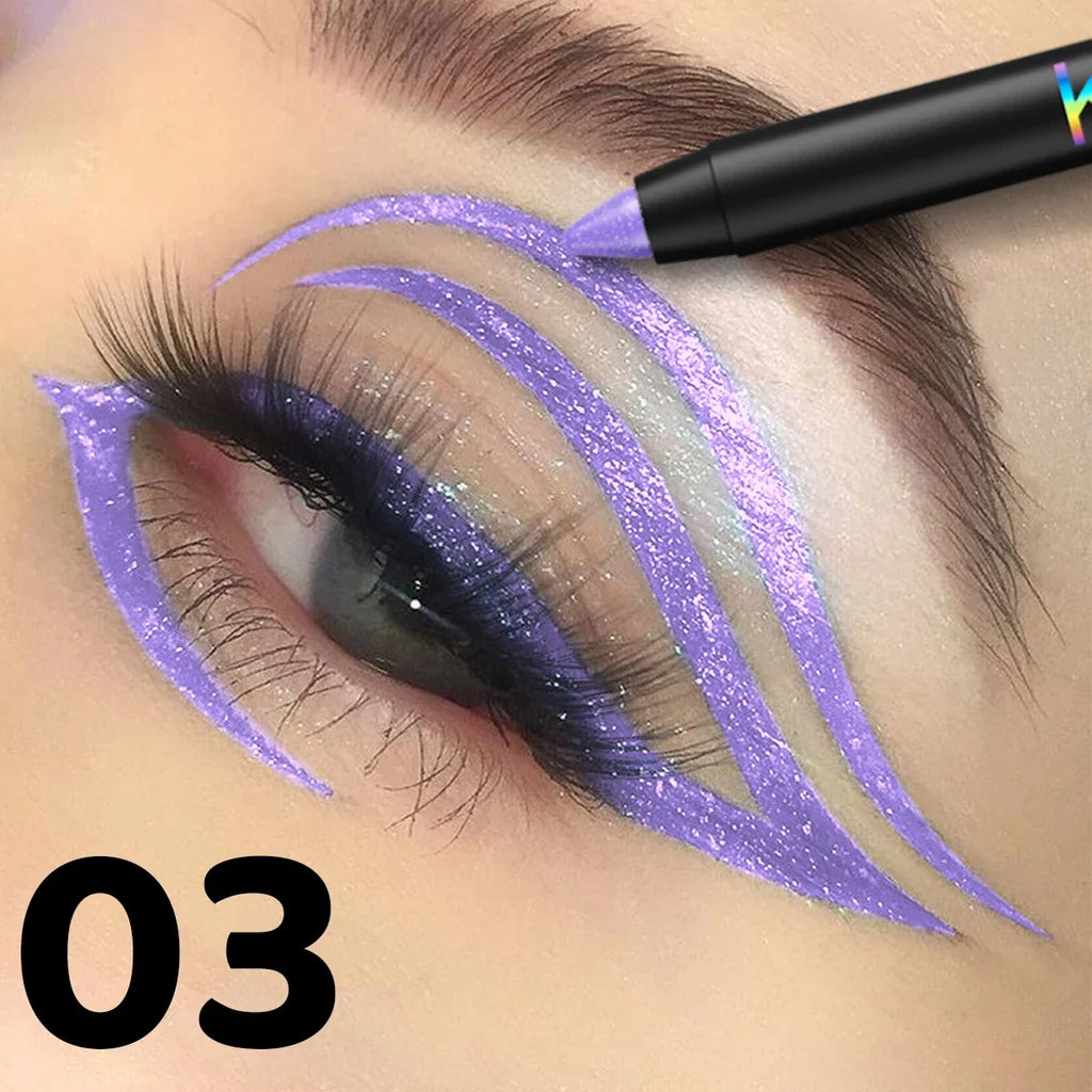 Glitter Shimmer Metallic Eyeliner Pen – Waterproof, 8 Colors Glitter Eyeliner Pen Qme 03