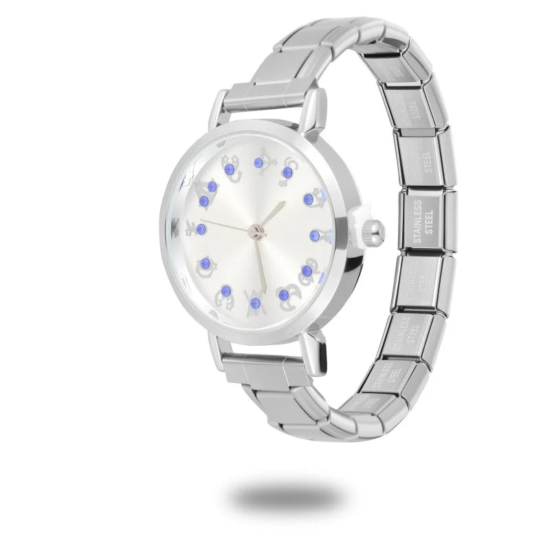 Zircon Stainless Steel Watch Bracelet for Men – 41 Colors