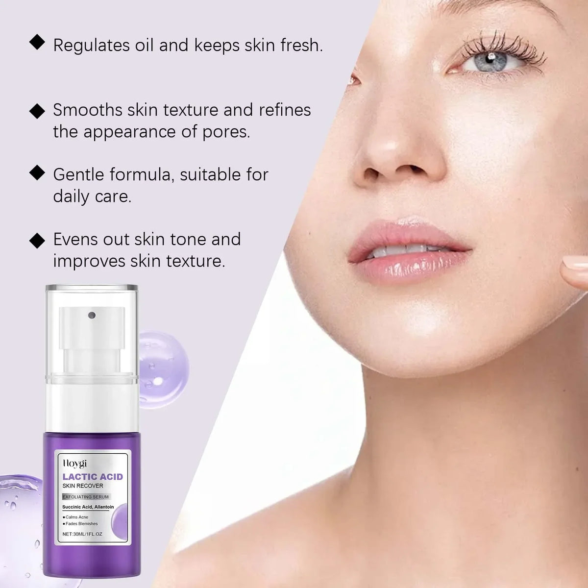 Exfoliating Face Serum – Pore Minimizing Brightening Essence Exfoliating Face Serum Qme