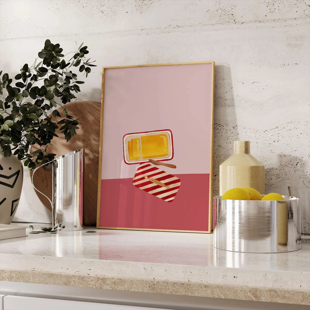 Butter Poster Minimalist Kitchen Canvas Wall Art Print Canvas Wall Art Qst