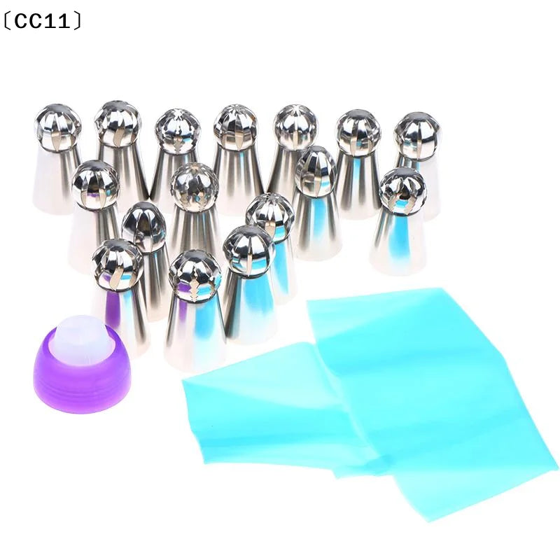 Cake Decorating Piping Tips Set – Stainless Steel Nozzles Piping Tips Set Qme
