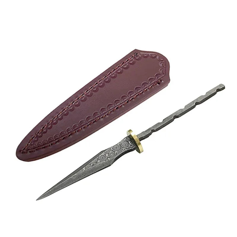 Damascus Steel Pu'er Tea Knife Blank – DIY Rosette Cutter Tea Knife Blank Qst