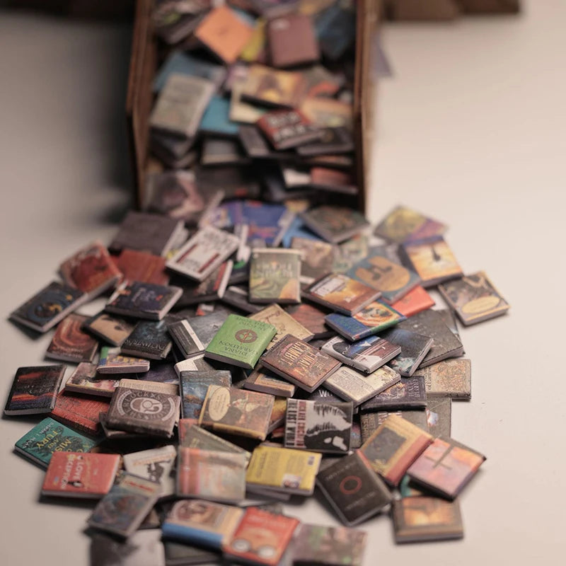 200Pcs Miniature Doll House Books – Mini Decor Accessories Dollhouse Accessories Qst
