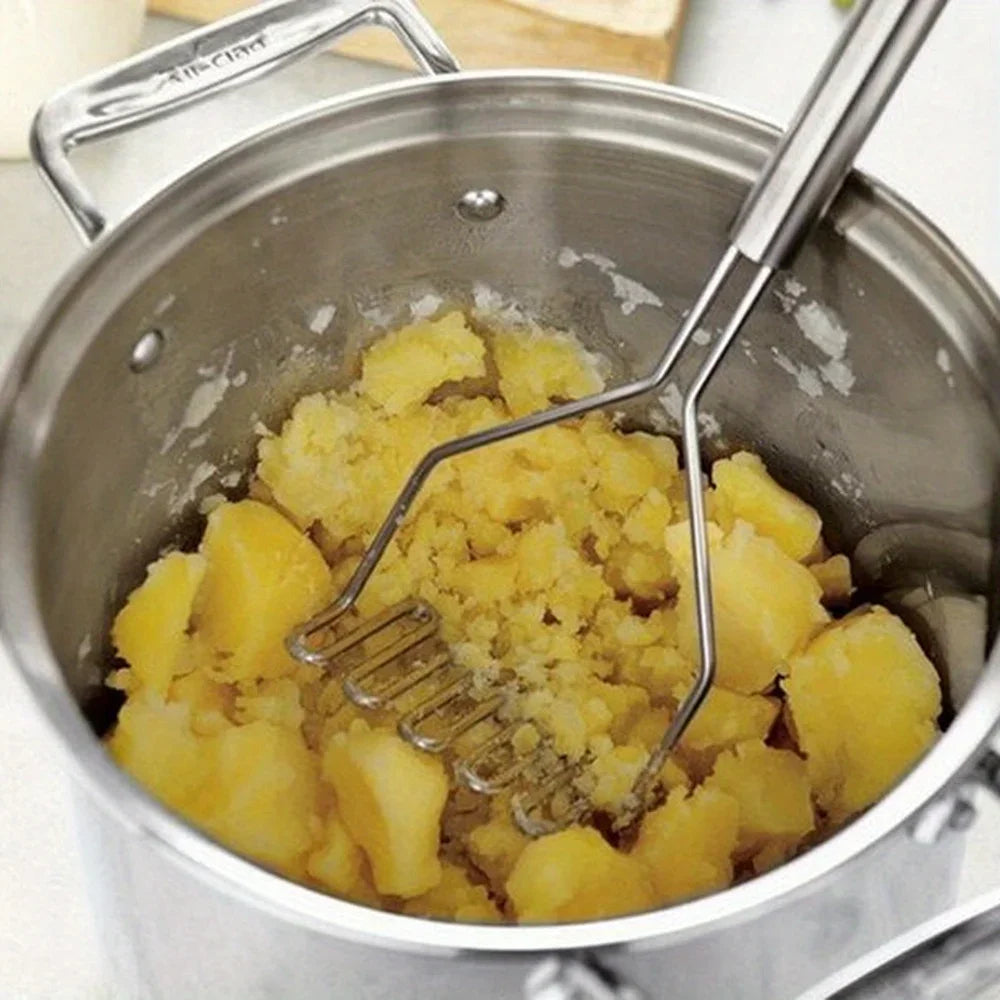 Stainless Steel Wave Potato Masher | Kitchen Tool Potato Masher Qme