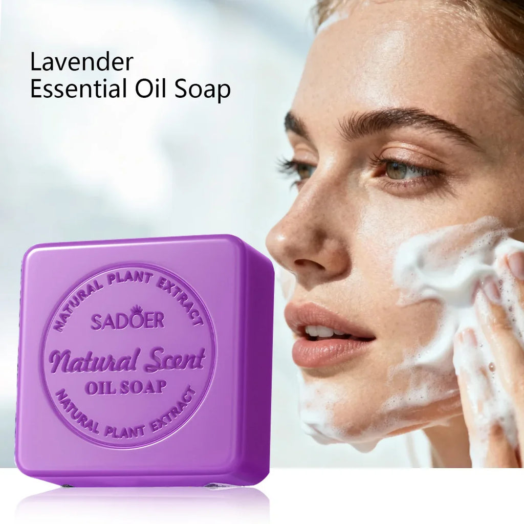 Handmade Lavender Essential Oil Facial & Bath Soap Handmade Bar Soap Qme Lavender Soap 100g