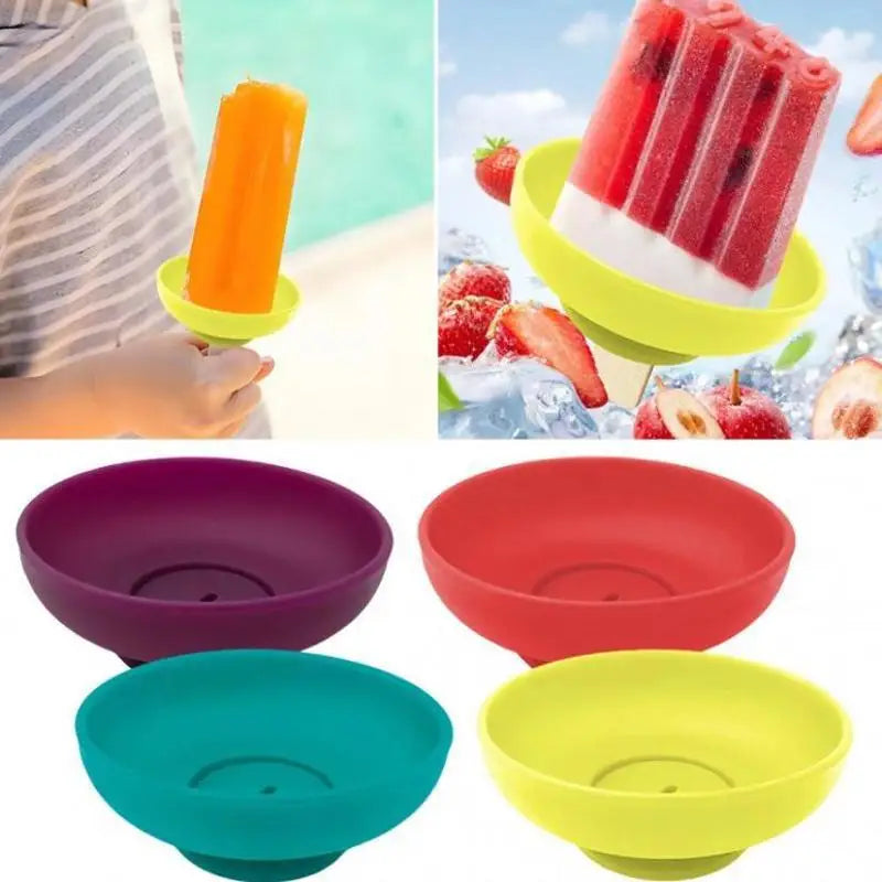 Silicone Popsicle Holder – Reusable Anti-Drip Ice Cream Sleeve Ice Cream Holder Qme