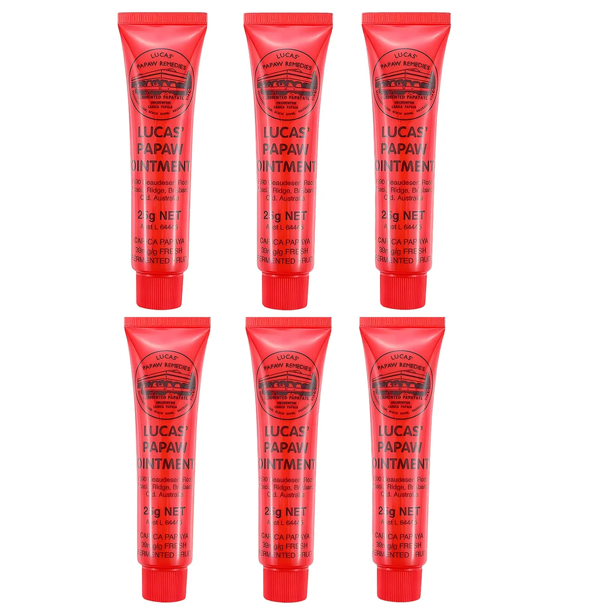 Lucas Papaw Ointment Lip Balm – Hydrating Multifunctional Cream Lip Balm & Moisturizer Qst 6PCS