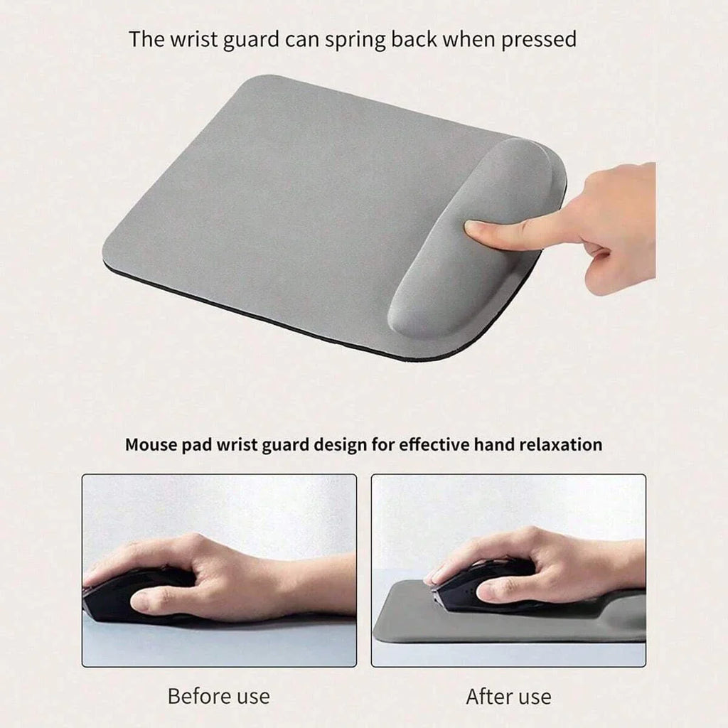 EVA Wrist Rest Mouse Pad – Anti-Slip & Soft Comfort Wrist Rest Mouse Pad Qme