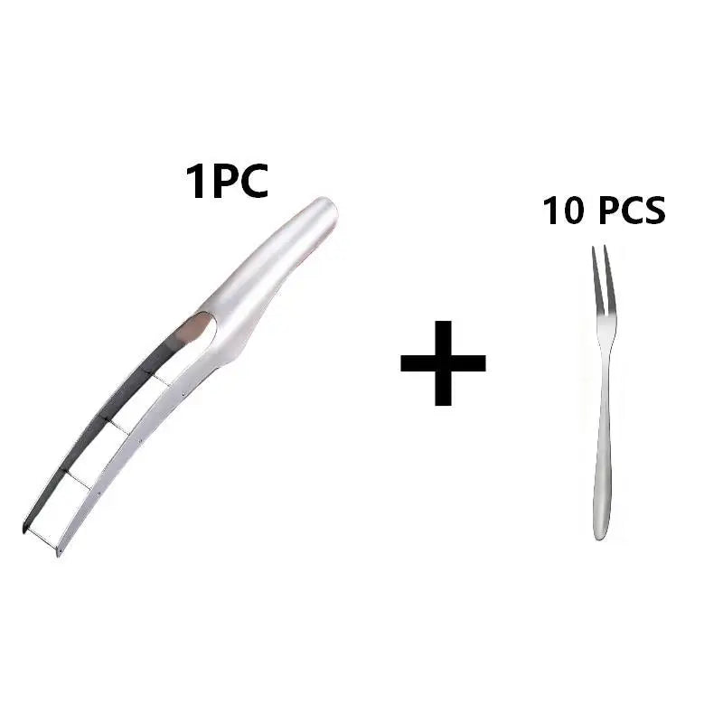Watermelon Slicer & Fruit Cutter – Stainless Steel Multifunctional Fruit Slicer Qme A6